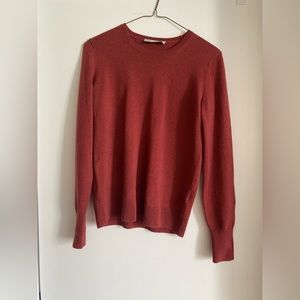 Everlane dark red cashmere pullover sweater, size XS